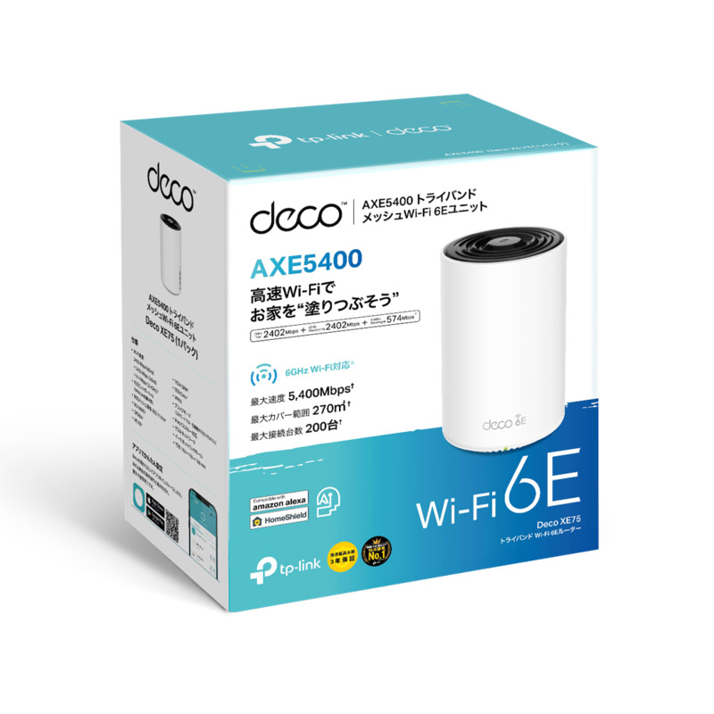 ティーピーリンク WiFi6E AIメッシュ 2402+2402+574Mbps 6GHz対応