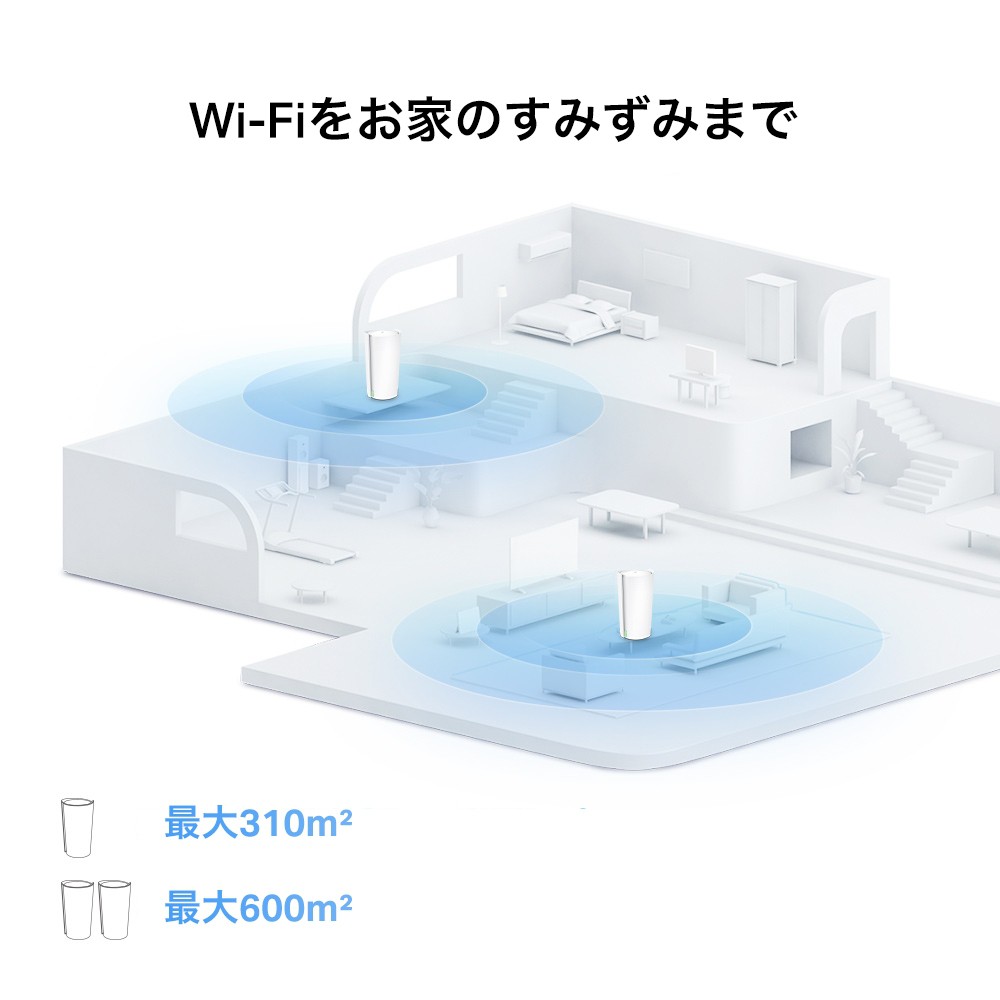TP-Link ティーピーリンク WiFi6E AIメッシュ 4804+4804+1148Mbps 6GHz ...