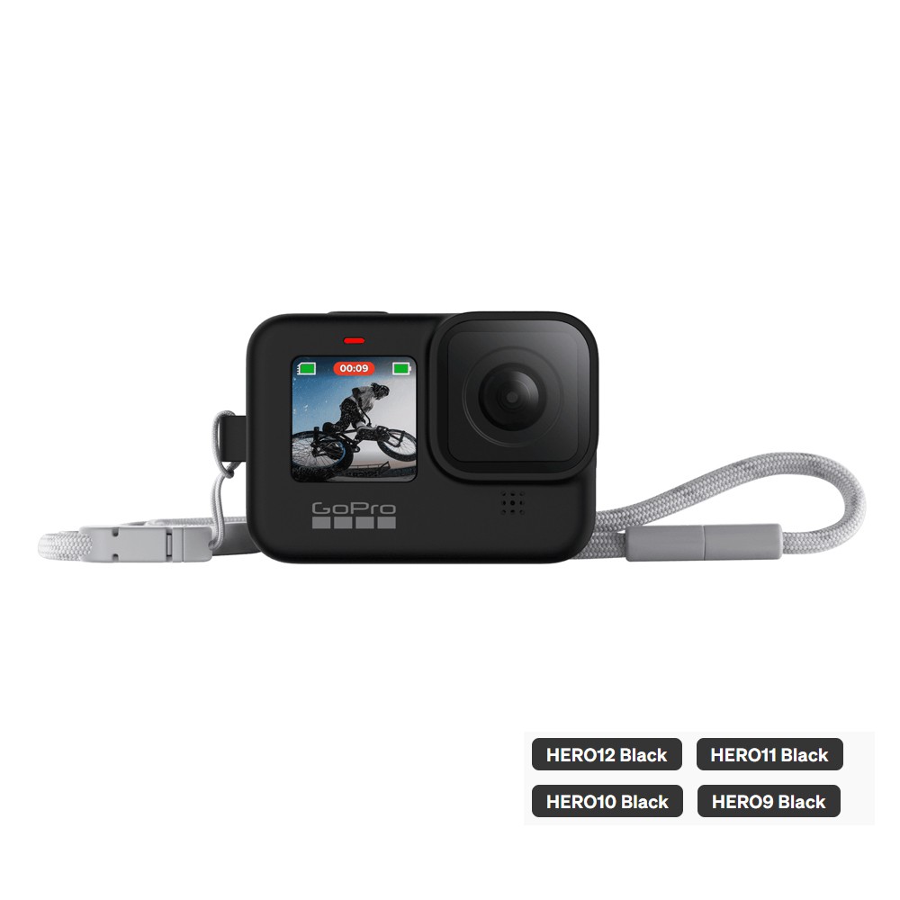 GoPro Sleeve + Lanyard Black