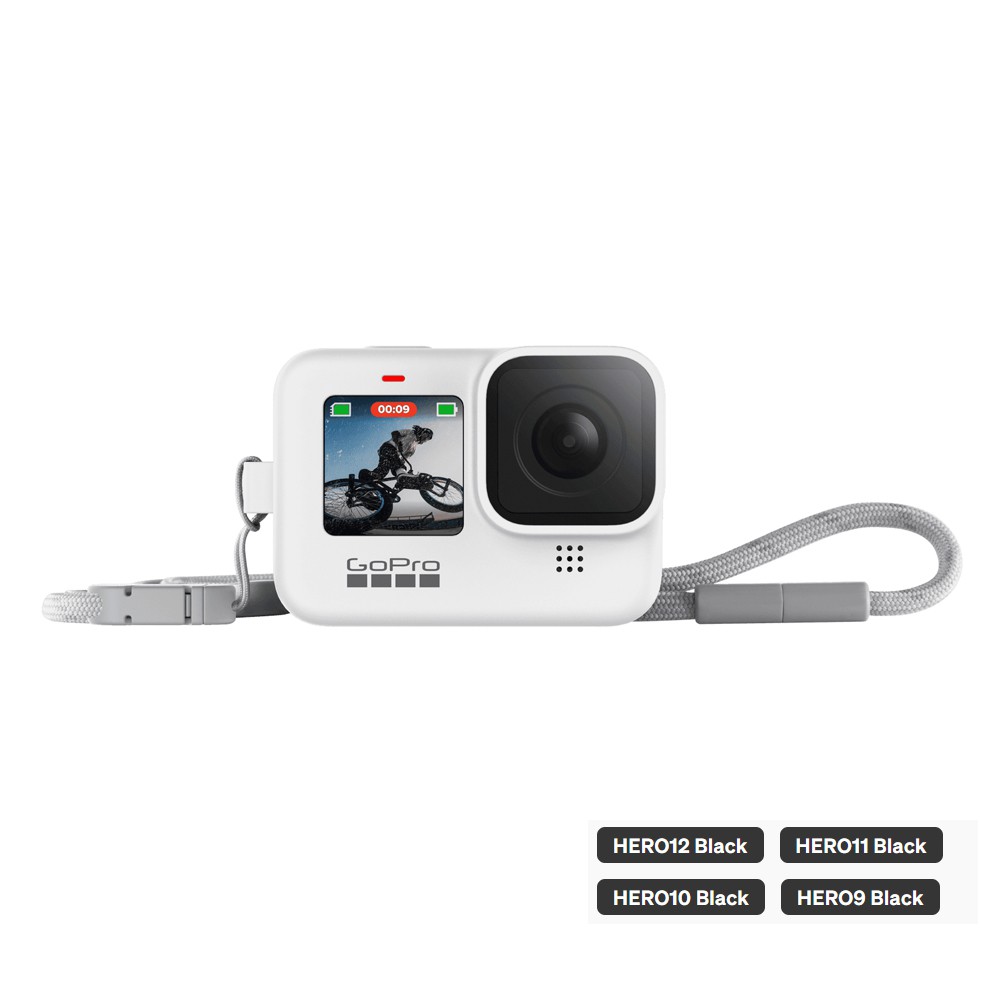 GoPro Sleeve + Lanyard White