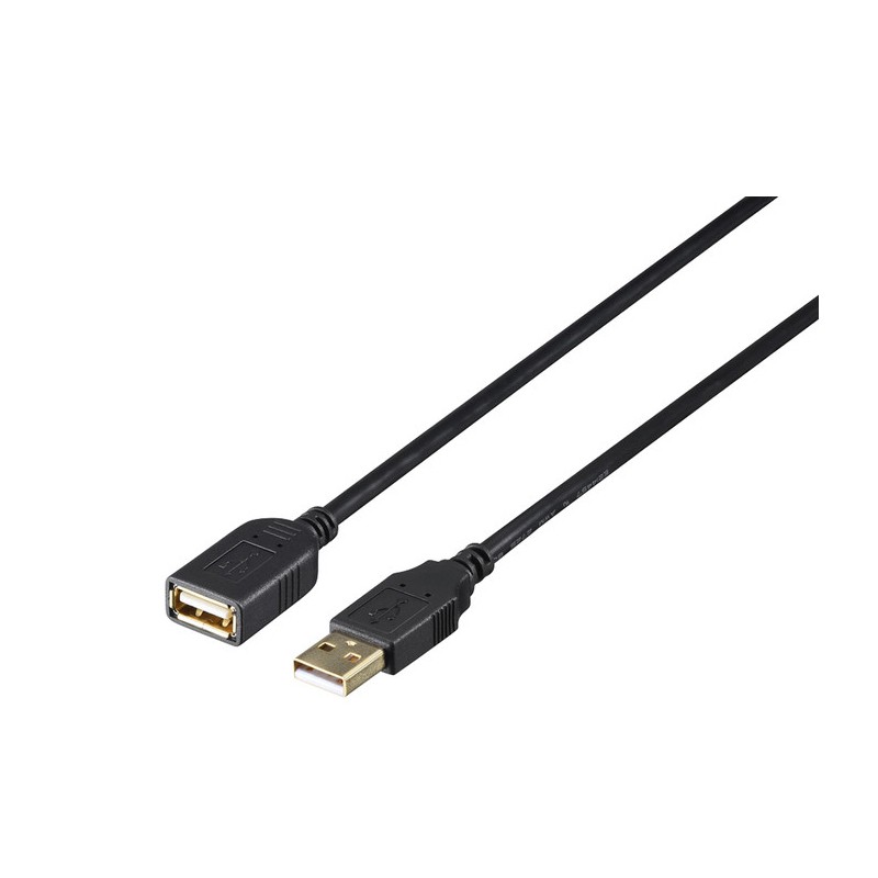 バッファロー BSUAAFR210BK USB2.0延長ケーブル カーボンねり込 1m ブラック