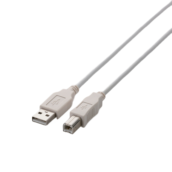エレコム USB2.0ケーブル/A-Bタイプ/ノーマル/3m/ホワイト