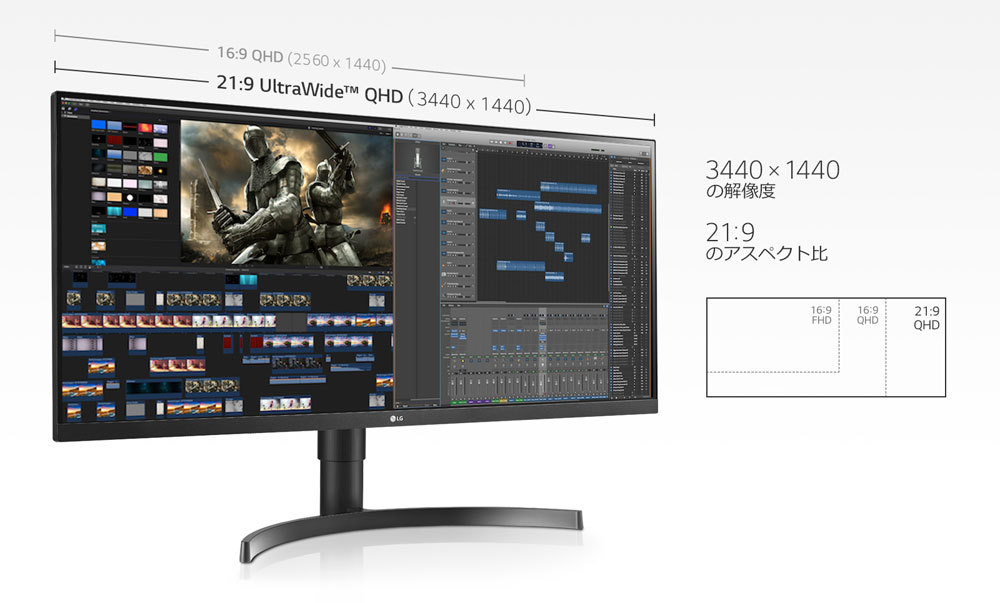 LG モニター ディスプレイ 34WN750-B 34インチ フレームレス ウルトラ