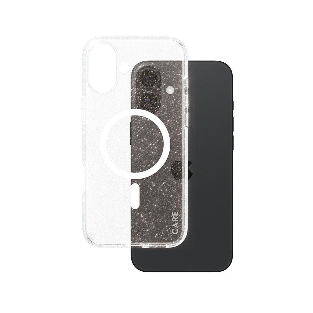 iPhone 16 Plus CARE by PanzerGlass Case Flagship Star Lit w. White MagSafe