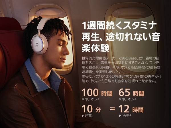 アウトレット】 Baseus Inspire XH1 ワイヤレスヘッドホン Bose監修