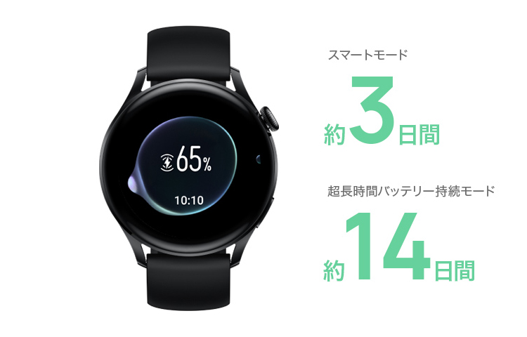 HUAWEI WATCH 3 スポーツモデル スマートウォッチ ブラック 1.43インチ