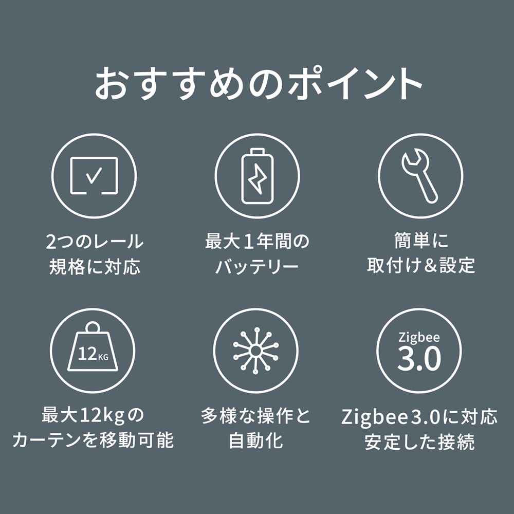 Aqara カーテンドライバー E1 トラックバージョン Uレール Iレール対応