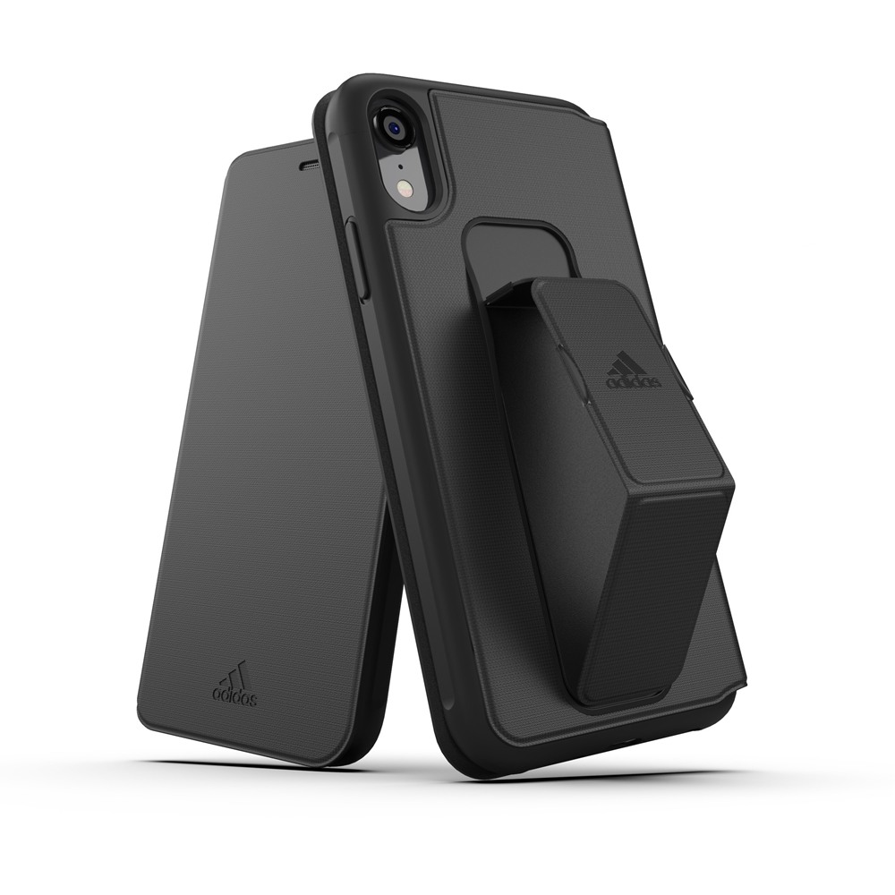 【アウトレット】iPhone XR adidas アディダス SP Folio Grip Case FW18 black