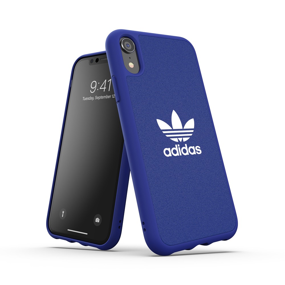 【アウトレット】adidas アディダス OR Moulded Case CANVAS FW19/SS21 iPhone XR ケース ブルー