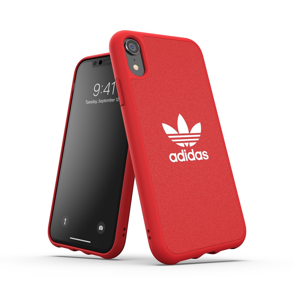 【アウトレット】adidas アディダス OR Moulded Case CANVAS FW19/SS21 iPhone XR ケース レッド