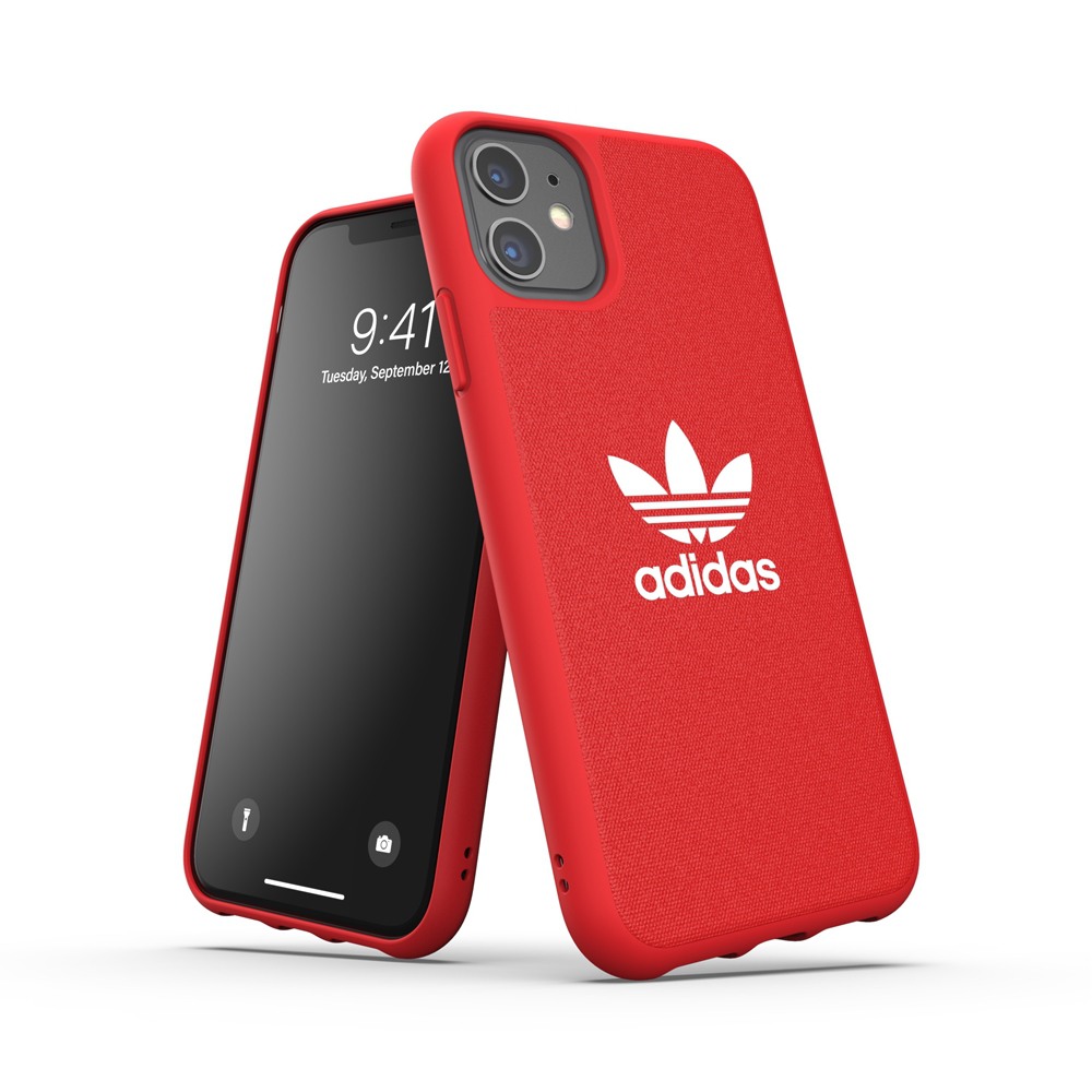 【アウトレット】adidas アディダス OR Moulded Case CANVAS FW19/SS21 iPhone 11 ケース レッド