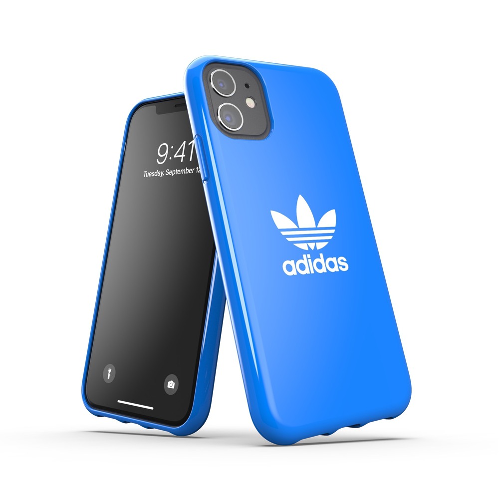 【アウトレット】adidas アディダス OR Snap Case Trefoil FW20/SS21 iPhone 11 ケース ブルー
