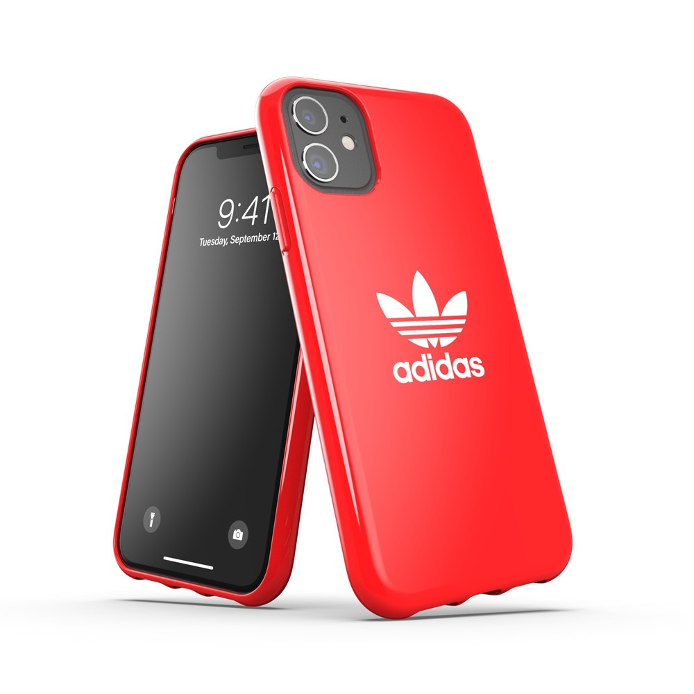 【アウトレット】adidas アディダス OR Snap Case Trefoil FW20/SS21 iPhone 11 ケース レッド