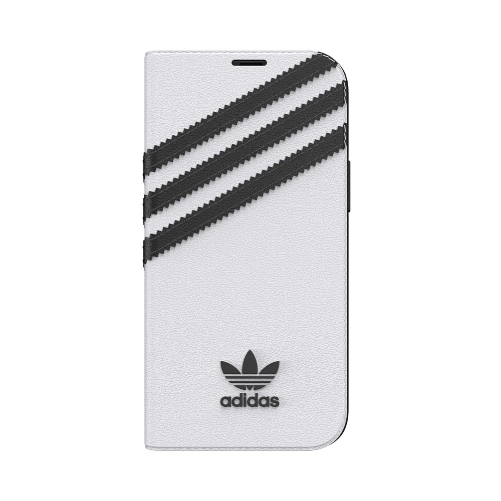 【アウトレット】 iPhone 12 mini  adidas アディダス OR Booklet Case SAMBA FW20 white/black