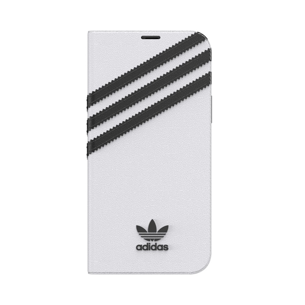 【アウトレット】 adidas アディダス  iPhone 12 Pro / 12 OR Booklet Case SAMBA FW20 white/black ※パッケージ不良アウトレット