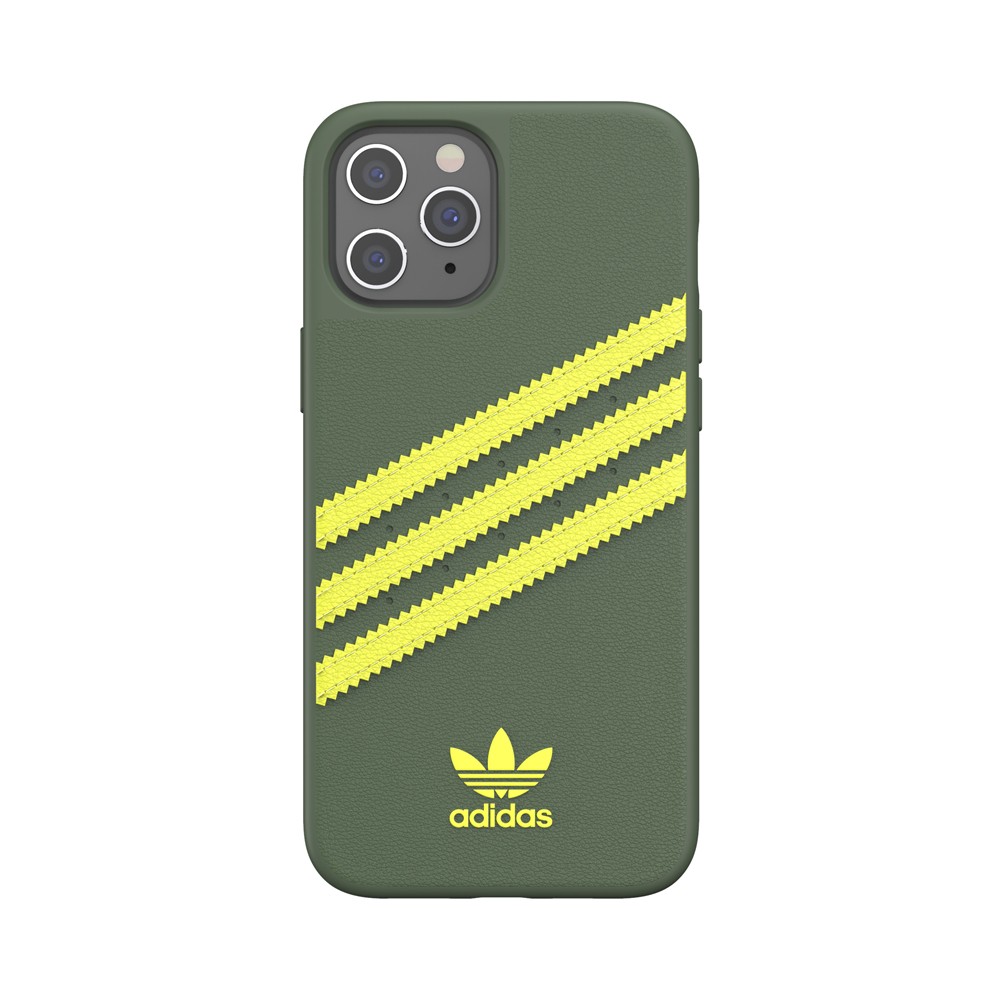 【アウトレット】 adidas アディダス   iPhone 12 Pro Max OR MouldedCase SAMBA FW20 wild pine/acidyellow ※パッケージ不良アウトレット