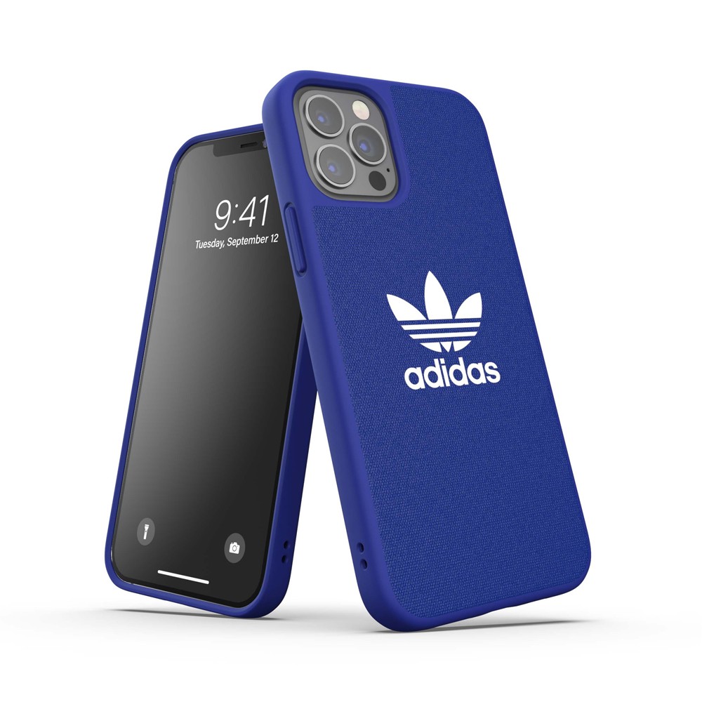 【アウトレット】adidas アディダス  OR Moulded Case CANVAS FW20/SS21 iPhone 12 / iPhone 12 Pro ブルー