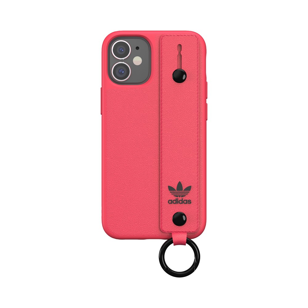 【アウトレット】 iPhone 12 mini adidas アディダスOR Hand Strap Case FW20 signal pink