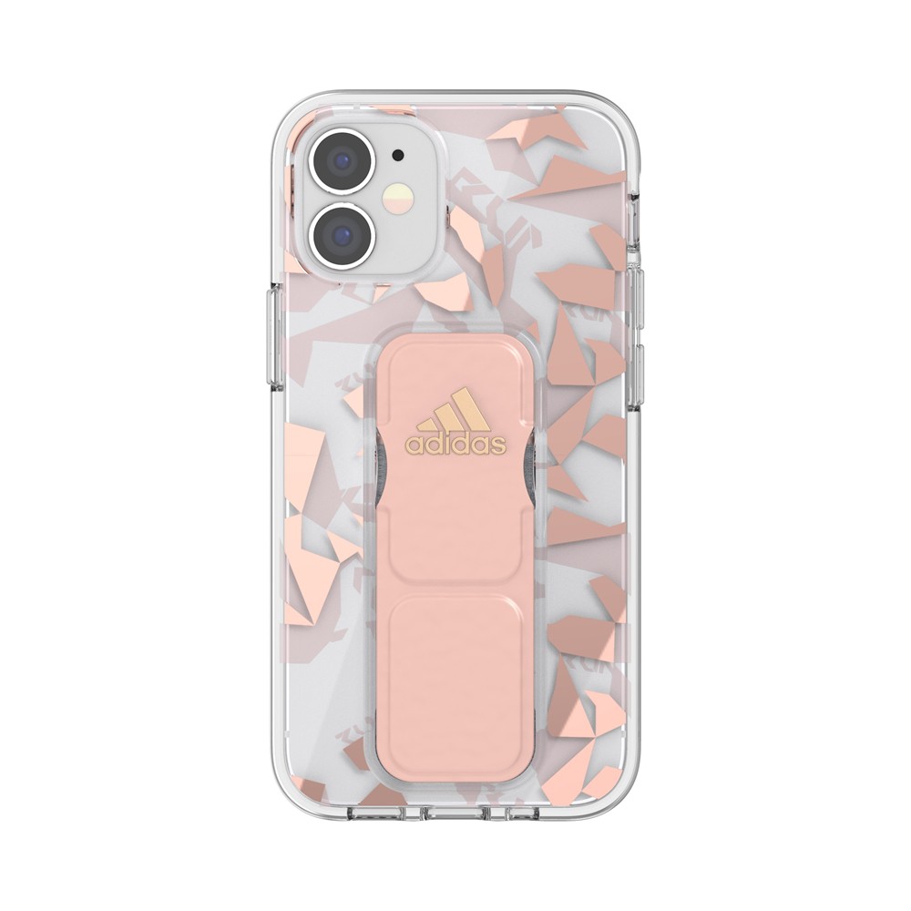 【アウトレット】iPhone 12 mini adidas アディダス SP Clear Grip Case FW20 pink tint