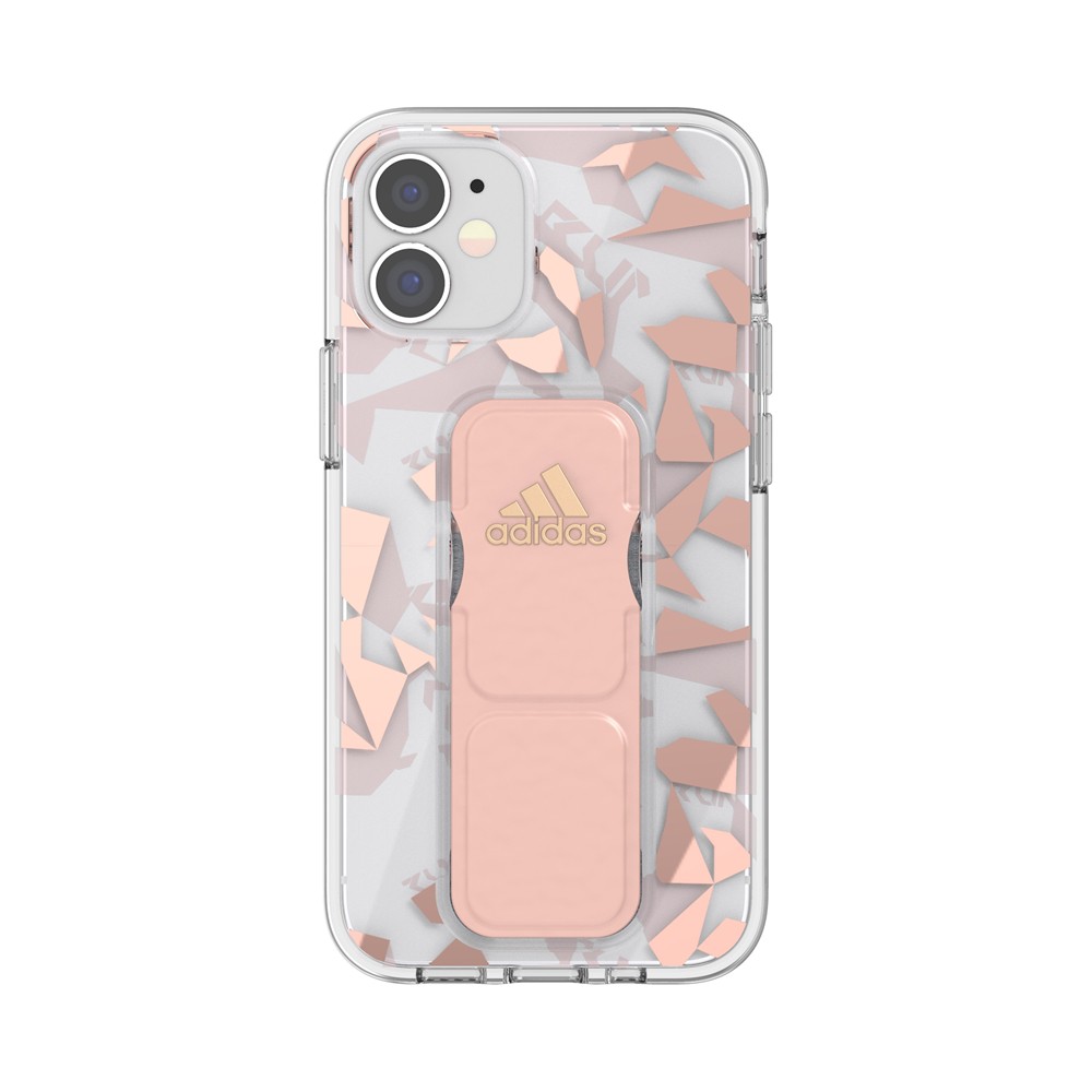 【アウトレット】 adidas アディダス  iPhone 12 mini SP Clear Grip Case FW20 pink tint ※パッケージ不良アウトレット