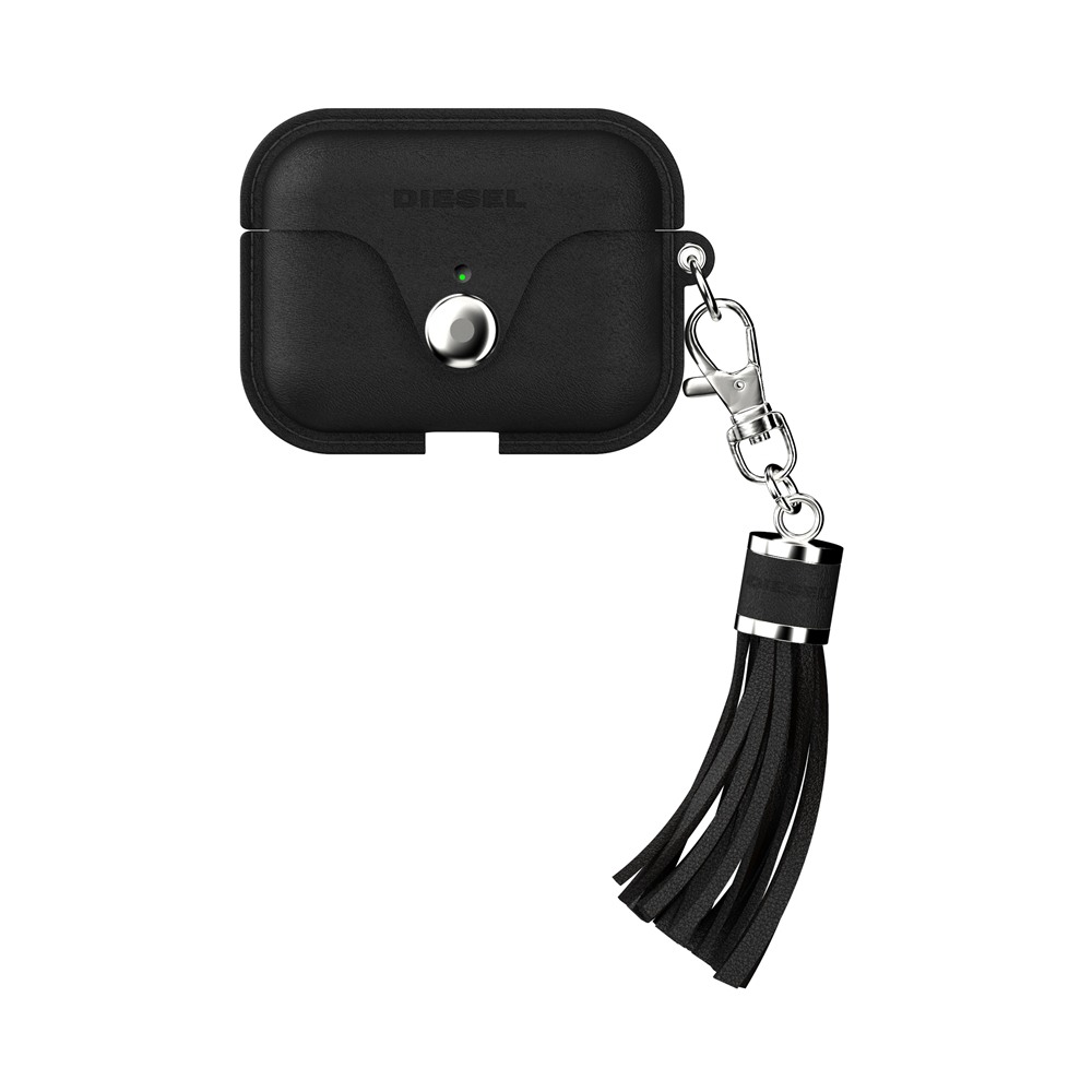 DIESEL ディーゼル AirPods Pro Airpod Case Leather Look with Tassel FW20 black/white
