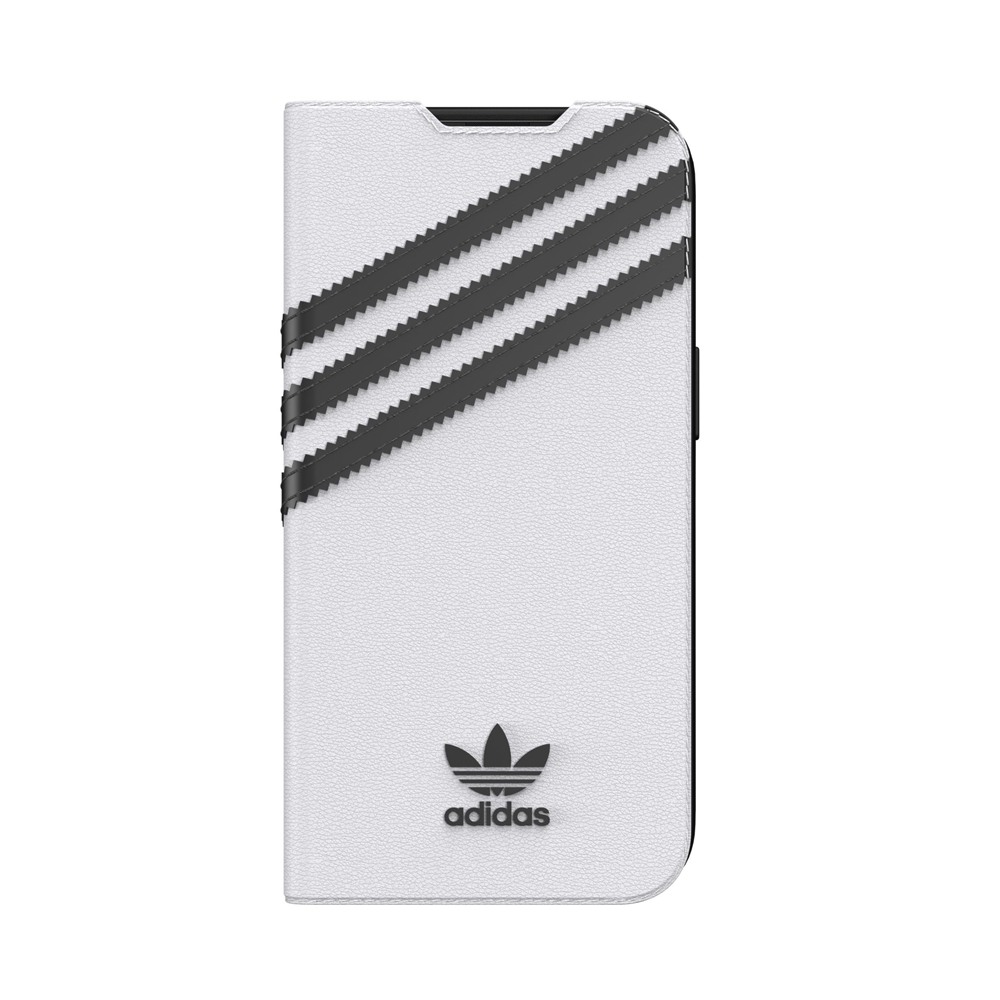 【アウトレット】iPhone 13 adidas アディダス OR Booklet Case PU FW21 white/black