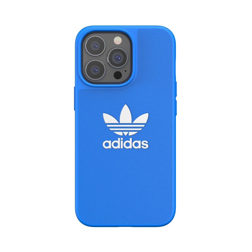 adidas アディダス スマホケース ハード ケース iPhone13Pro TPU ロゴ ブルー 2021 OR Moulded Case BASIC FW21 bluebird/white