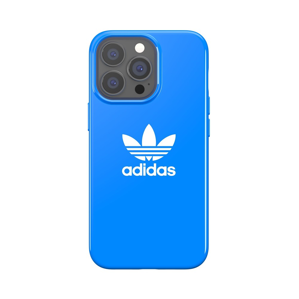 adidas アディダス スマホケース TPU iPhone13Pro TPU ロゴ ブルー 2021 OR Snap Case Trefoil FW21 bluebird