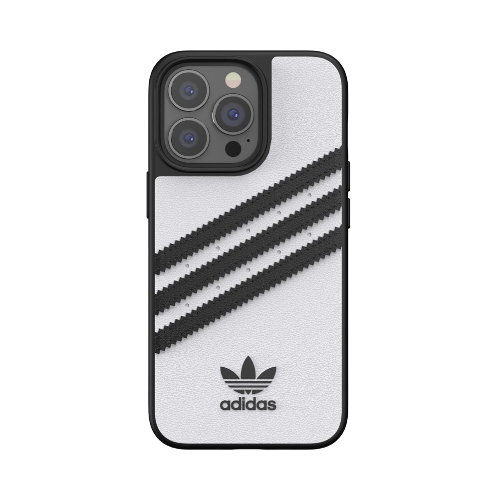 adidas アディダス スマホケース ハード ケース iPhone13Pro TPU ロゴ ホワイト 2021 OR Moulded Case PU FW21 white/black