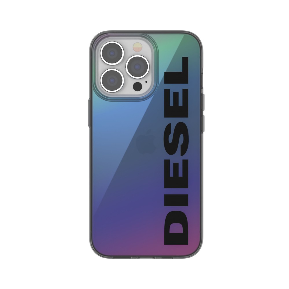 DIESEL スマホケース ハード ケース iPhone13Pro TPU ロゴ ホログラム 2021 Snap Case Holographic With Black Logo FW20 SS21