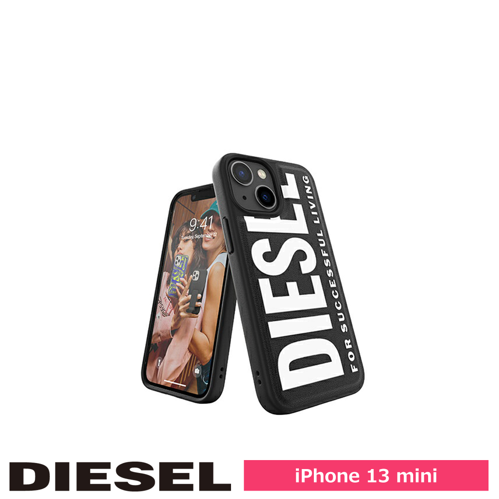 DIESEL ディーゼル iPhone 13 mini Moulded Case Core SS22 black/white 48255