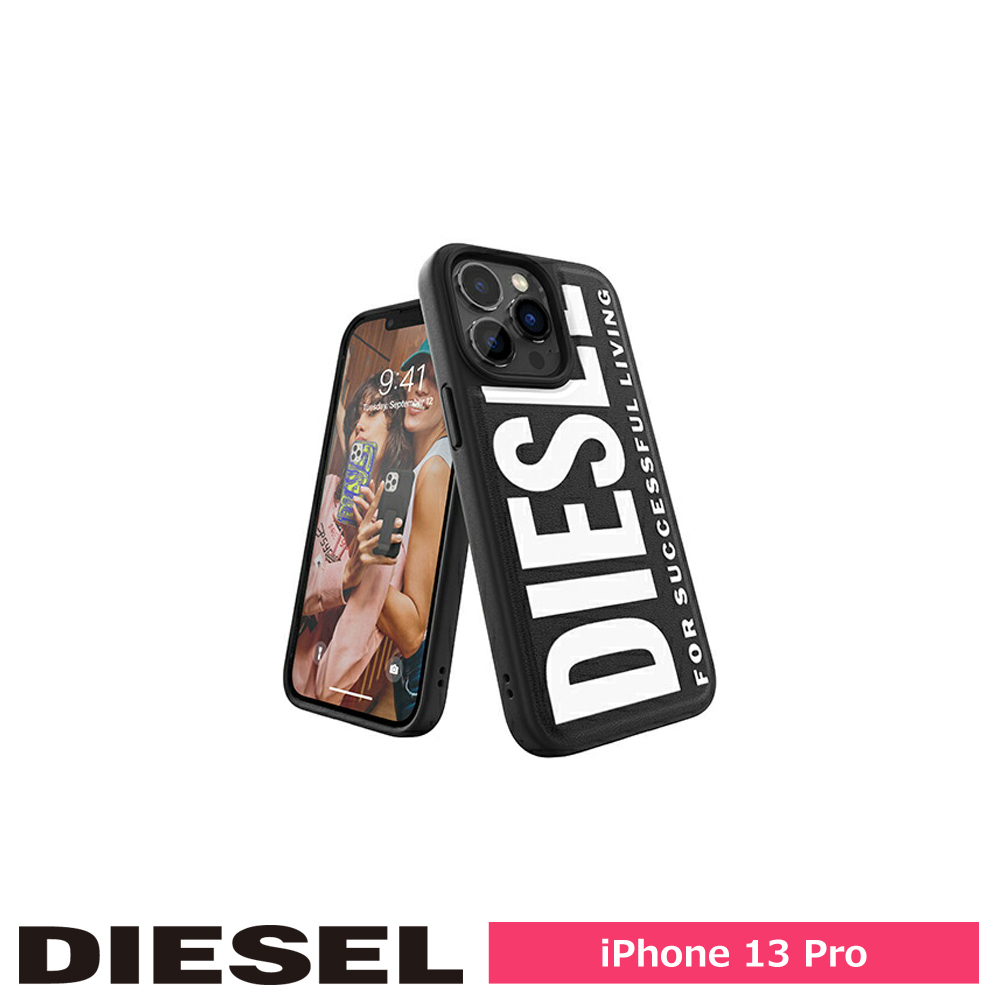DIESEL ディーゼル iPhone 13 Pro Moulded Case Core SS22 black/white 48257