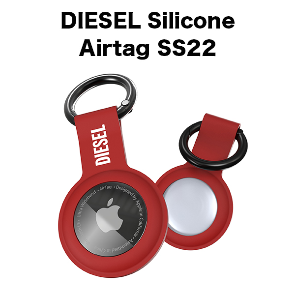 DIESEL ディーゼル Silicone Airtag SS22 red/white 4836