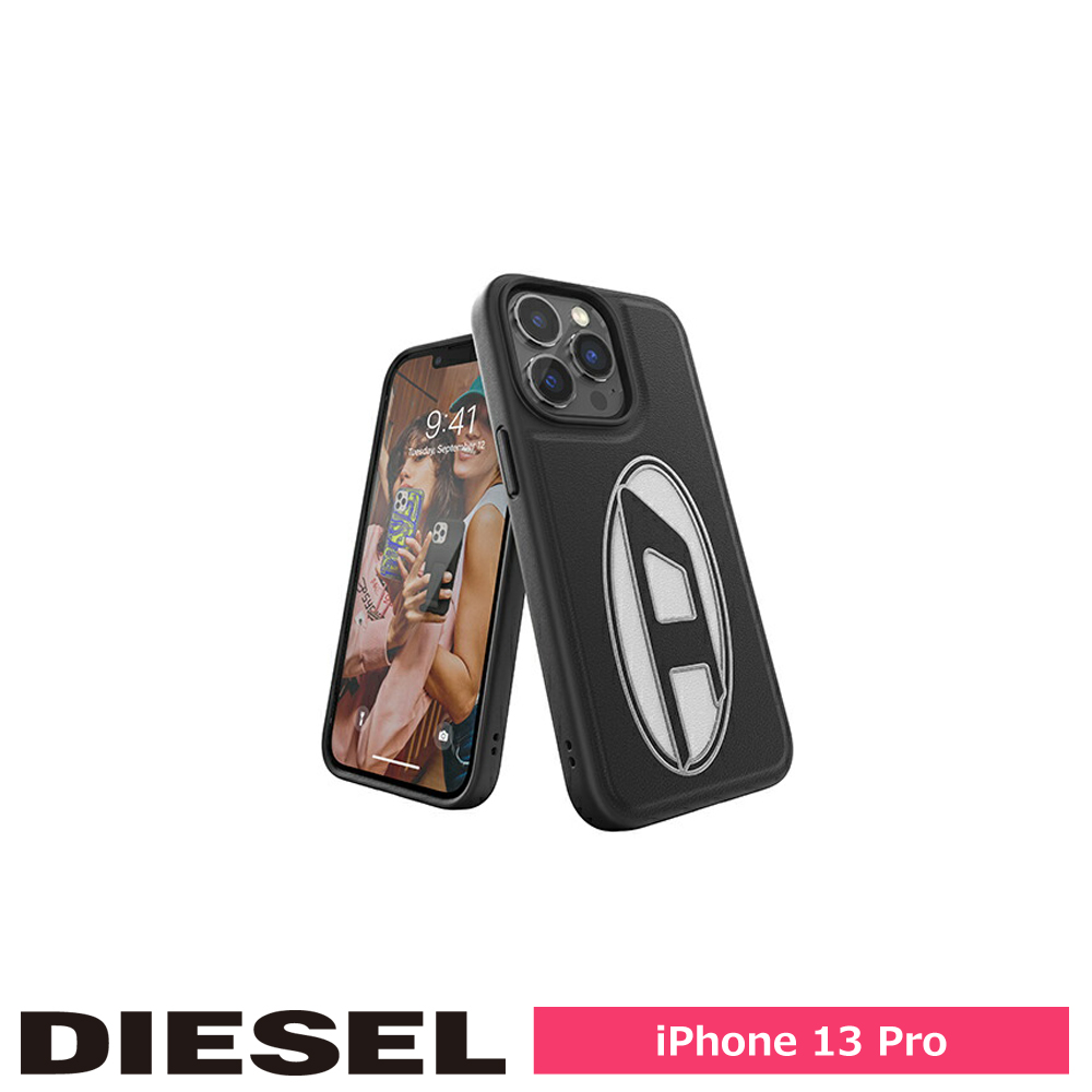 DIESEL ディーゼル iPhone 13 Pro Moulded Case Premium Primary D SS22 Black 48872