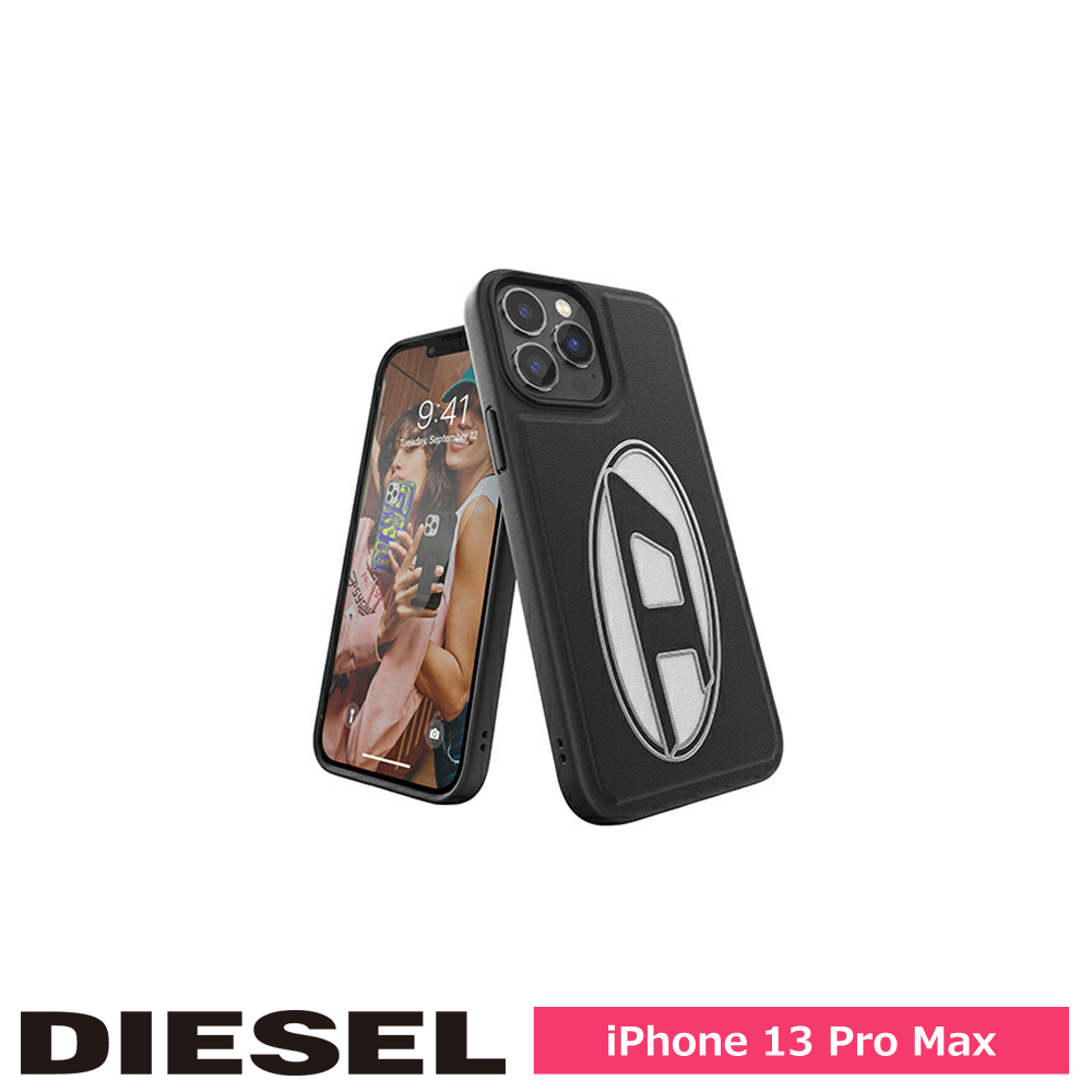 DIESEL ディーゼル iPhone 13 Pro Max Moulded Case Premium Primary D SS22 Black 48873