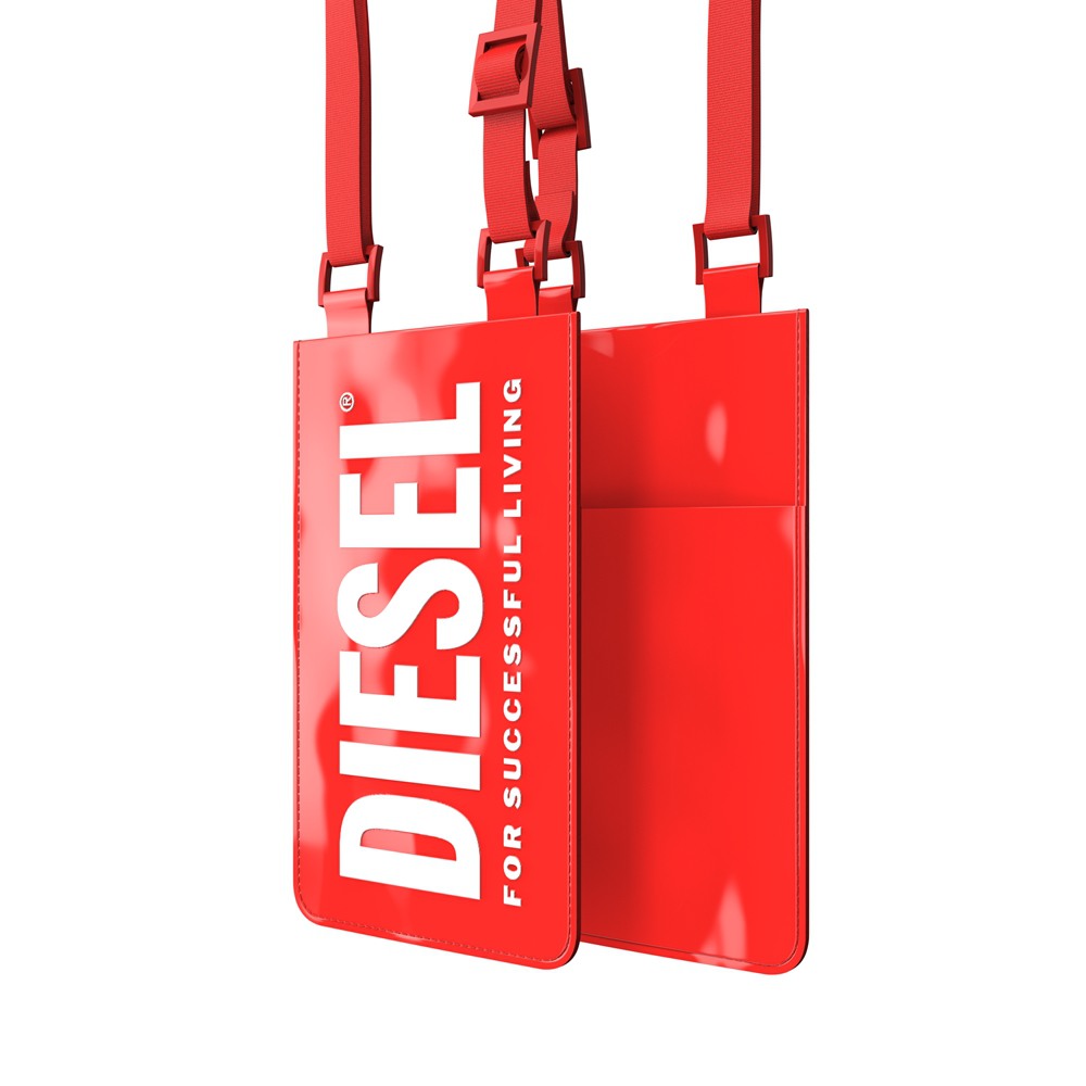 DIESEL ディーゼル UNIVERSAL Red Patent Pouch FW22 red/white