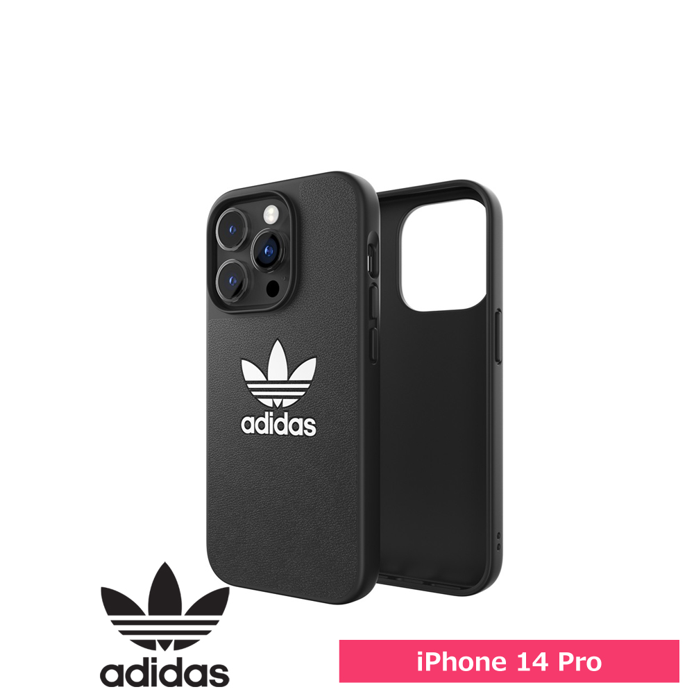 Adidas アディダス iPhone 14 Pro OR Moulded Case BASIC FW22 black/white