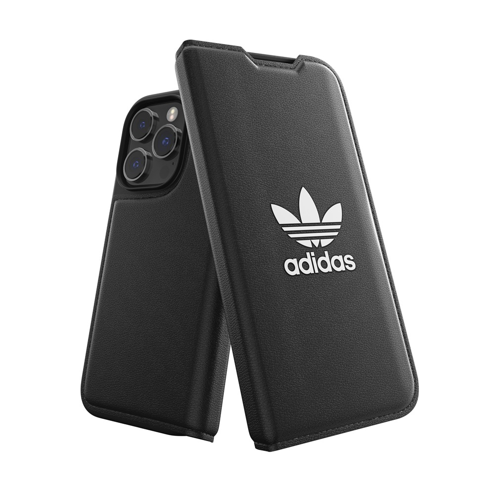 Adidas アディダス iPhone 14 Pro OR Booklet Case BASIC FW22 black