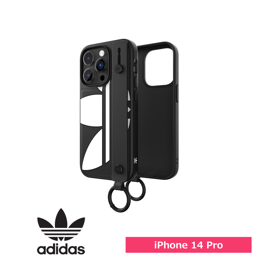 Adidas アディダス iPhone 14 Pro OR handstrap case new FW22 black/white