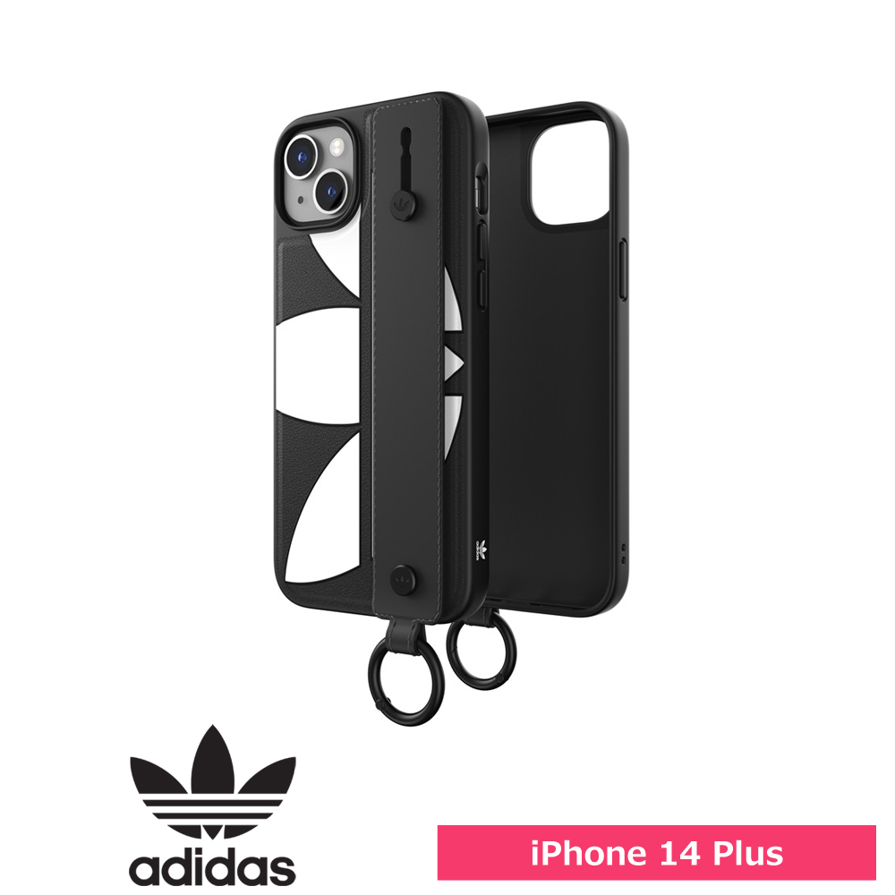 Adidas アディダス iPhone 14 Plus OR handstrap case new FW22 black/white