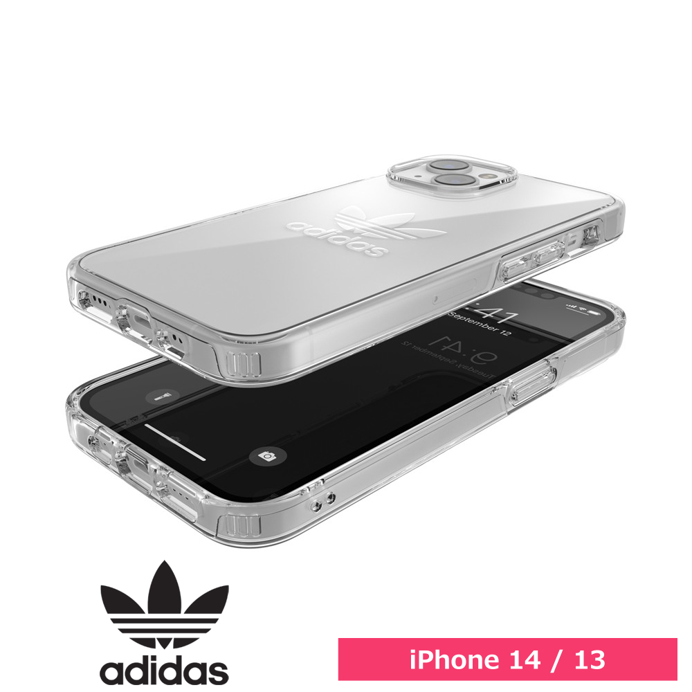 Adidas アディダス iPhone 14 / iPhone 13 OR Protective Clear Case FW22 clear