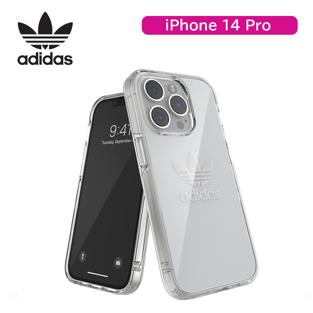 【アウトレット】Adidas アディダス iPhone 14 Pro OR Protective Clear Case FW22 clear