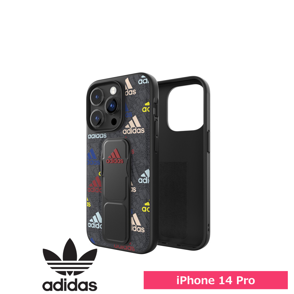 Adidas アディダス iPhone 14 Pro SP Grip Case FW22 black/coulourful