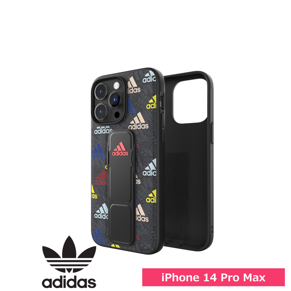 Adidas アディダス iPhone 14 Pro Max SP Grip Case FW22 black/coulourful