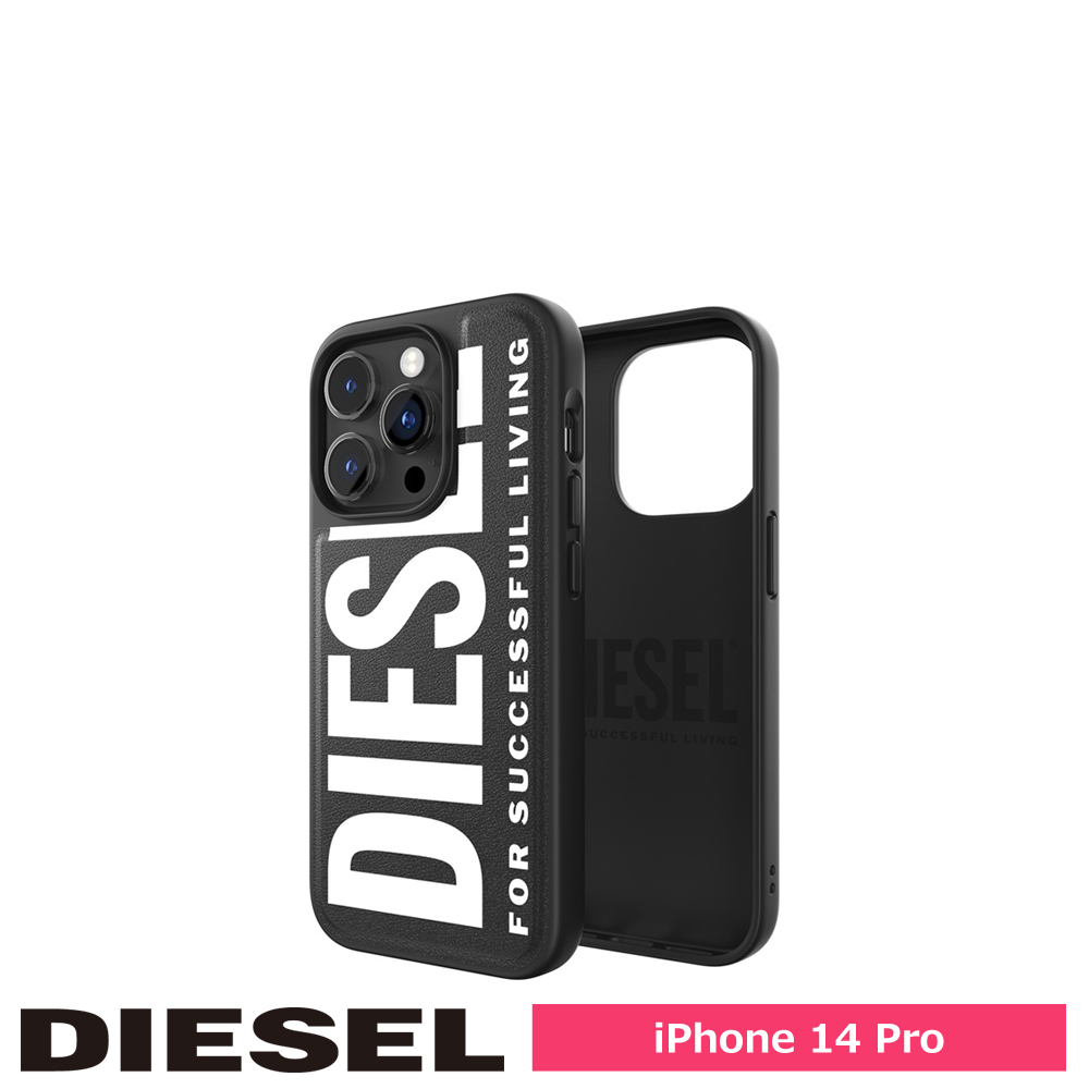 DIESEL ディーゼル iPhone 14 Pro Moulded Case Core FW22 black/white ...