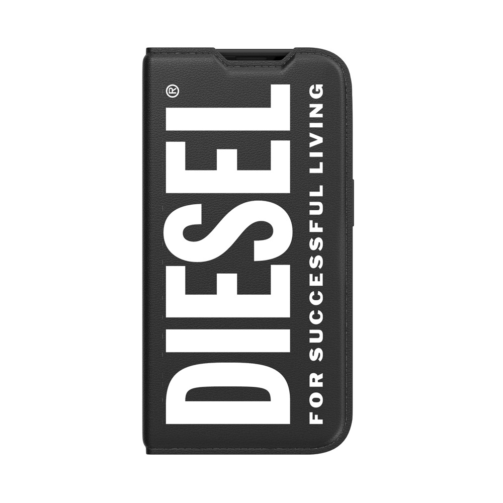 DIESEL ディーゼル iPhone 14 Pro Booklet Case Core FW22 black/white