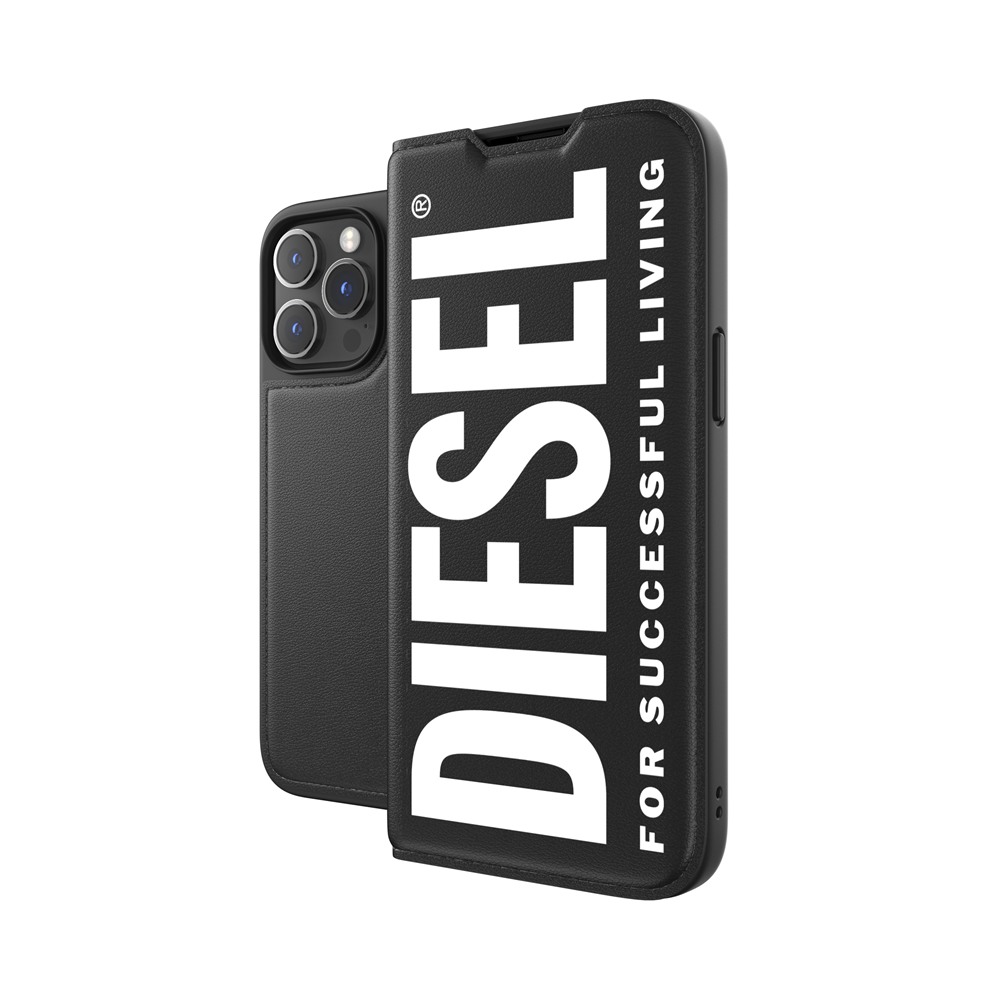 DIESEL ディーゼル iPhone 14 Pro Max Booklet Case Core FW22 black