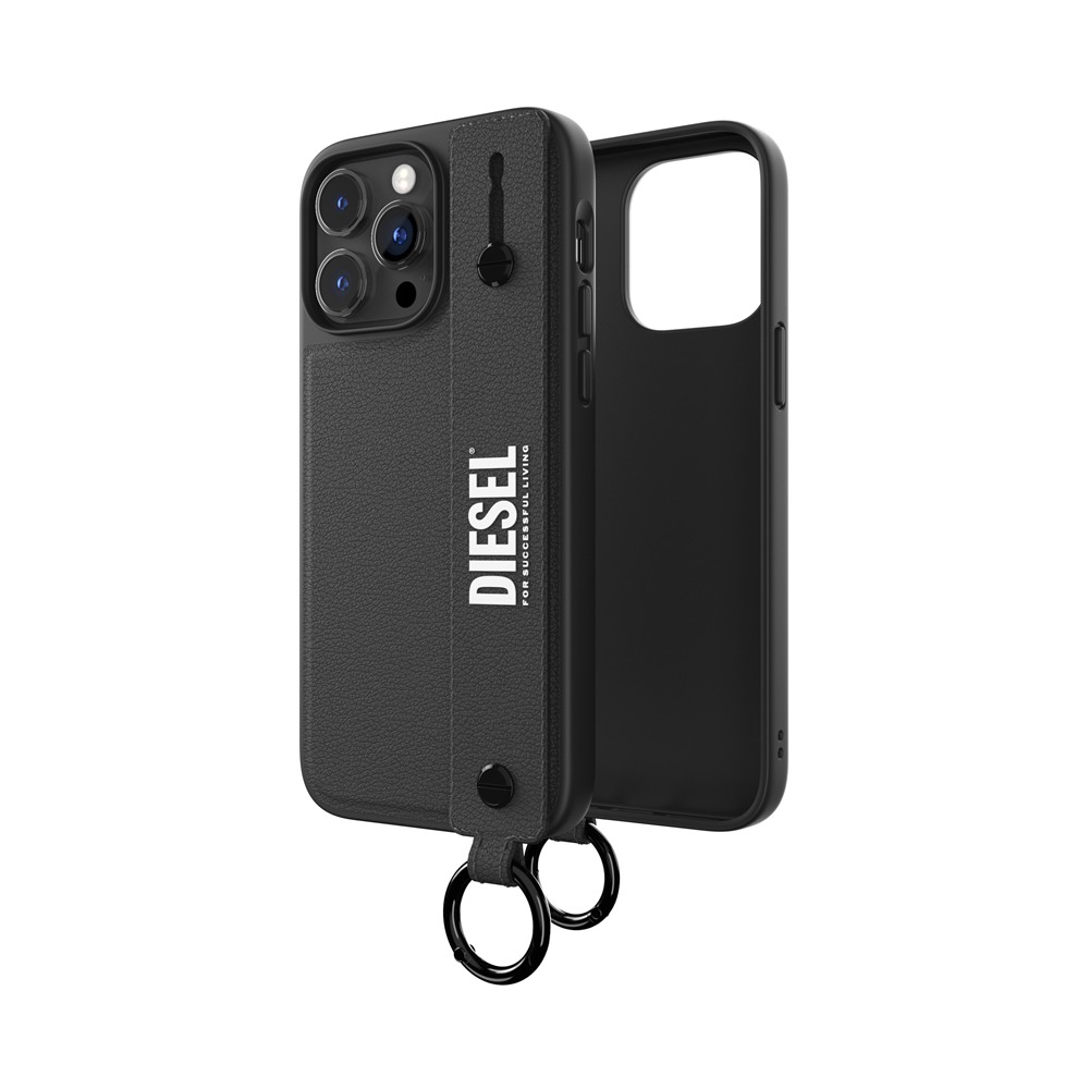 DIESEL ディーゼル iPhone 14 Pro Max Leather Handstrap Case FW22 ...