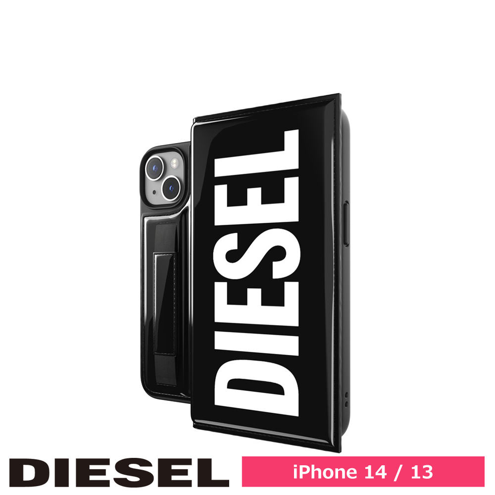 DIESEL ディーゼル iPhone 14 / iPhone 13 Wallet Case FW22 black/white