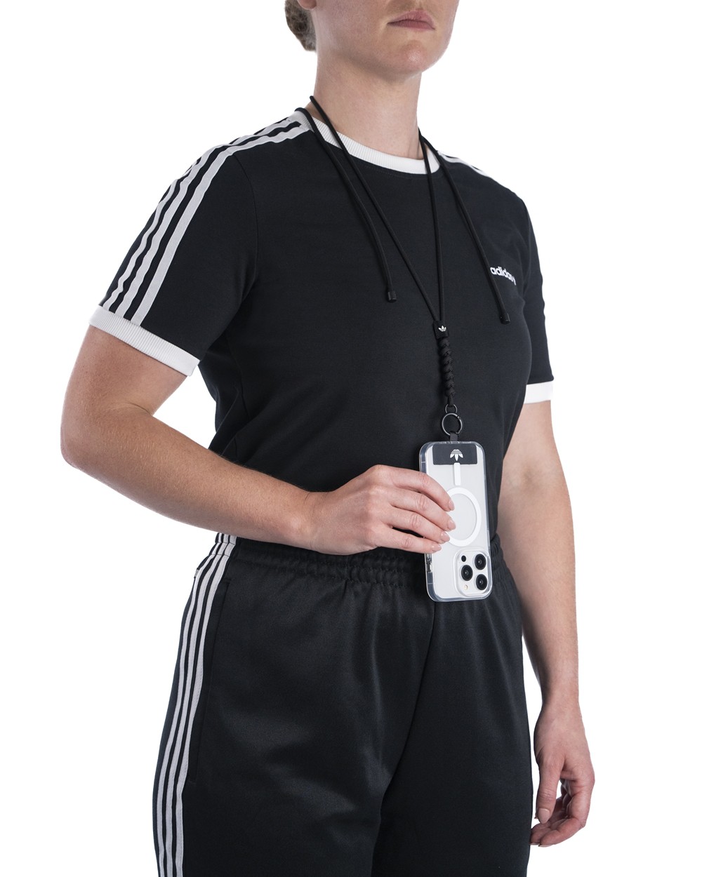 Adidas top clearance black and white